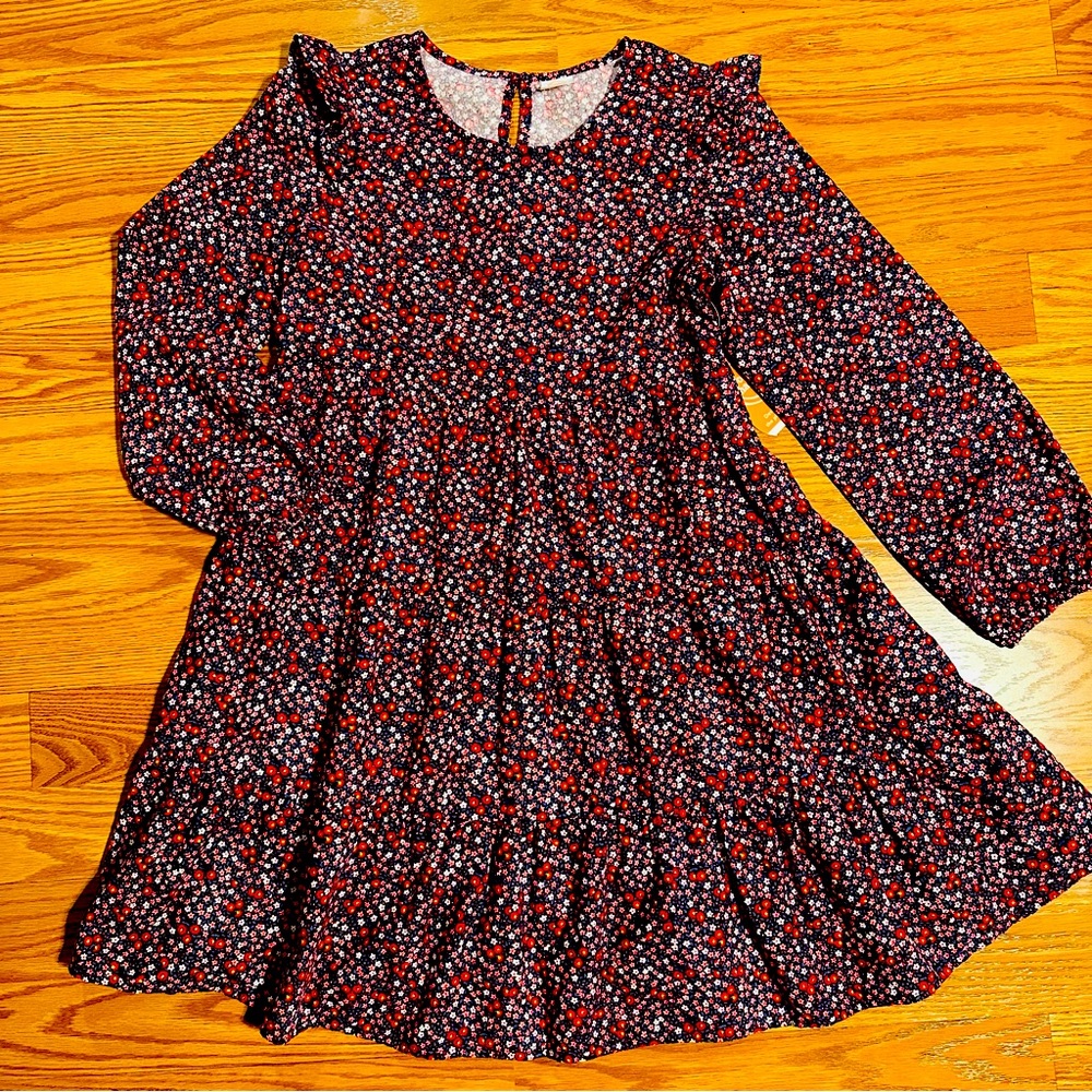 NWT Wonder Nation Floral Corduroy Long Sleeve Dress size 10/12 Plus